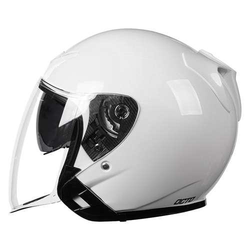 OCTO 옥토 V2 FEARL WHITE 오픈페이스 헬멧 배달대행 라이더 가성비 이너바이저 내장 내피분리