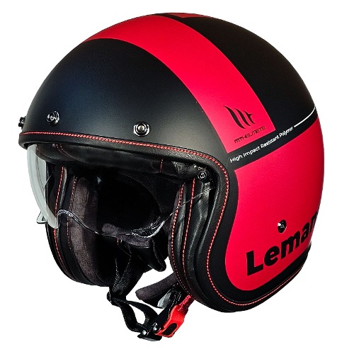 MT 헬멧 오토바이 반모 클래식 헬멧 LE MANS 2 SV S MATT RED 무광 그레이 오픈페이스 스쿠터 클래식